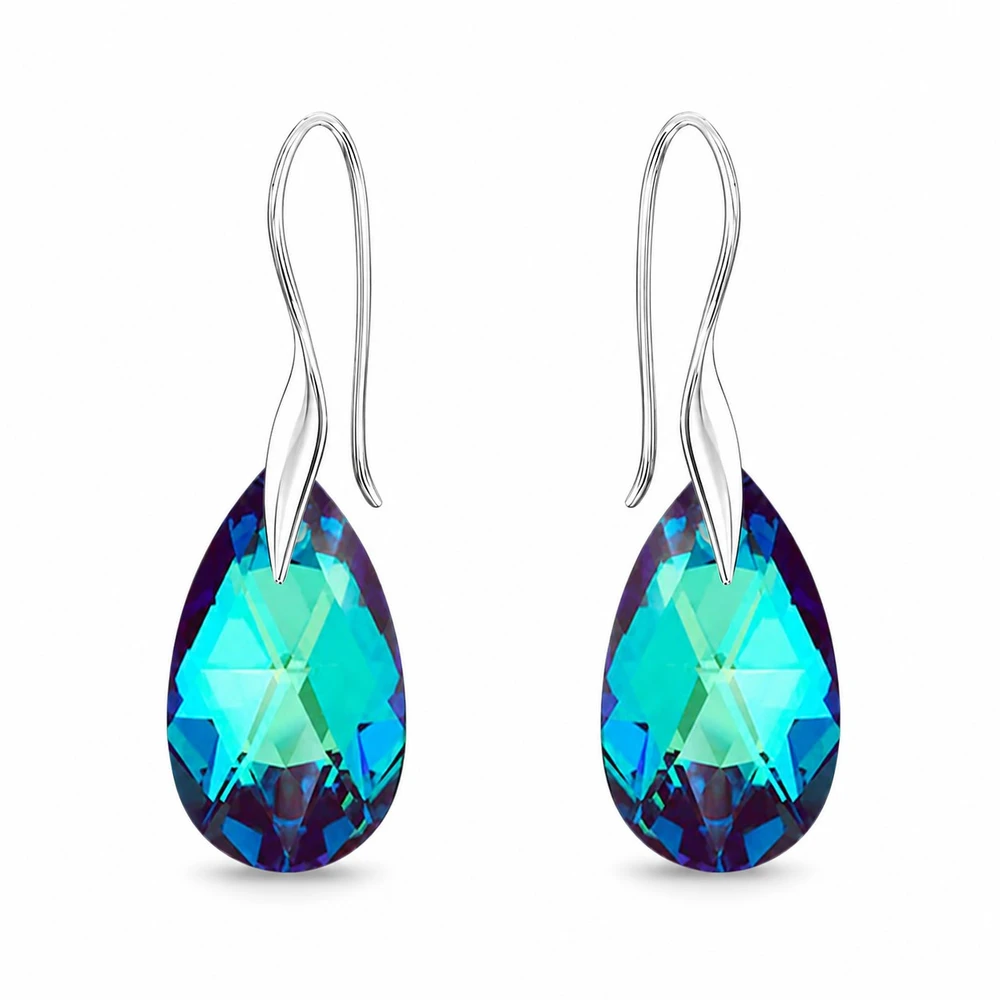 Diamond Sky Jewelry Sidabrinis papuošalų rinkinys moterims DiamondSky „Baroque (Bermuda Mėlyna)“ su Swarovski kristalais