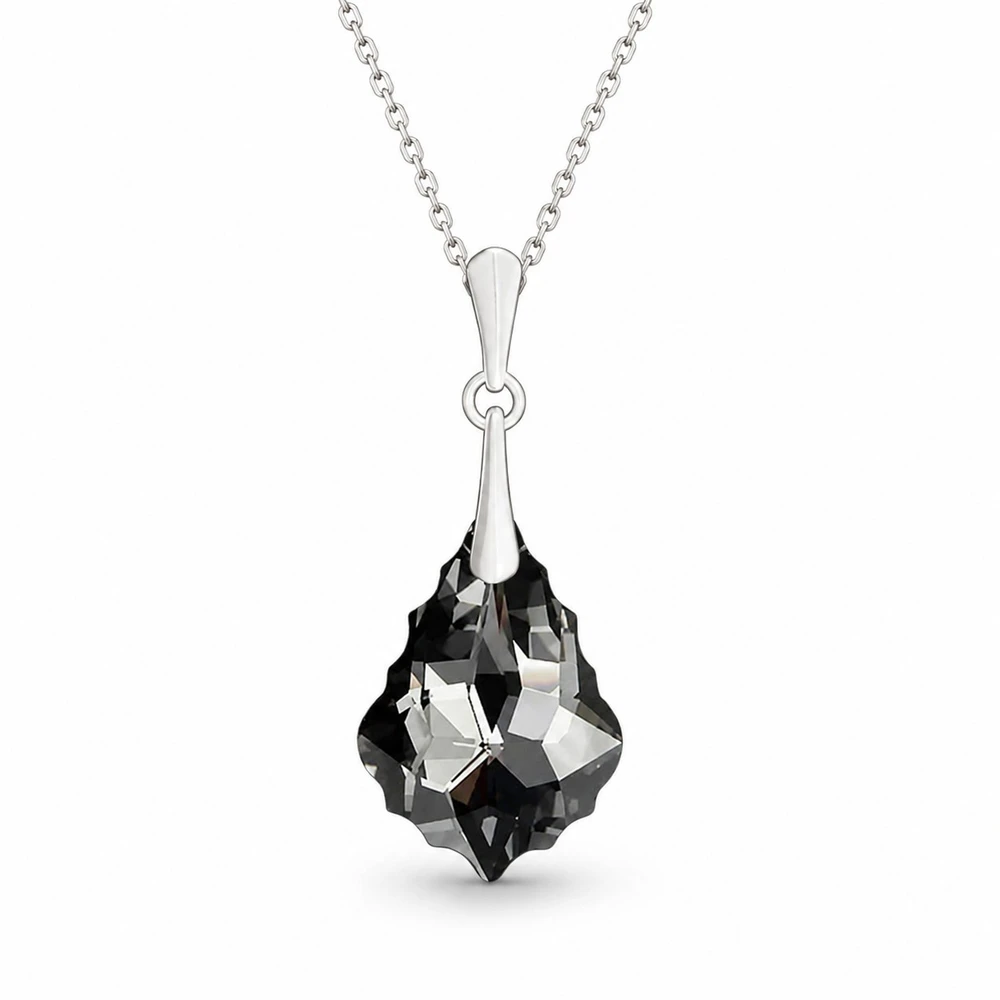 Diamond Sky Jewelry Sidabrinis papuošalų rinkinys moterims „Baroque IV (Sidabrinis Night)“ su Swarovski® kristalais