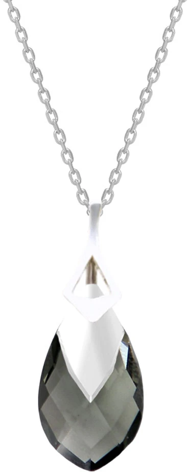 Diamond Sky Jewelry Sidabrinis papuošalų rinkinys moterims „Baroque II (Juodas Diamond Light Chrome)“ su Swarovski® kristalais