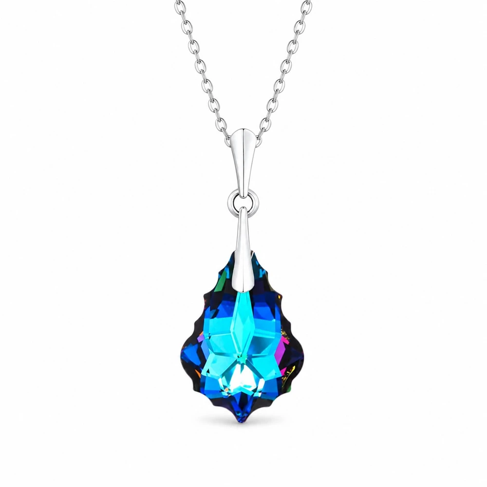 Diamond Sky Jewelry Sidabrinis papuošalų rinkinys moterims „Baroque IV (Meridian Mėlyna)“ su Swarovski® kristalais