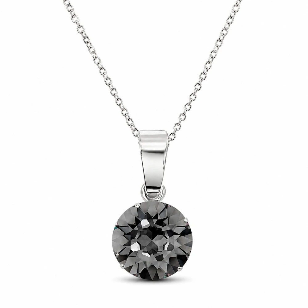 Diamond Sky Jewelry Sidabrinis papuošalų rinkinys moterims „Classic (Sidabrinis Night)“ su Swarovski® kristalais