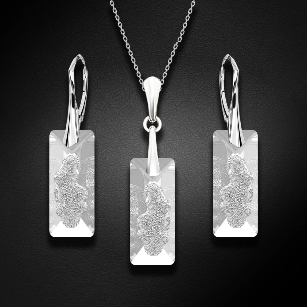 Diamond Sky Jewelry Sidabrinis papuošalų rinkinys moterims „Growing Crystal II“ su Swarovski® kristalais