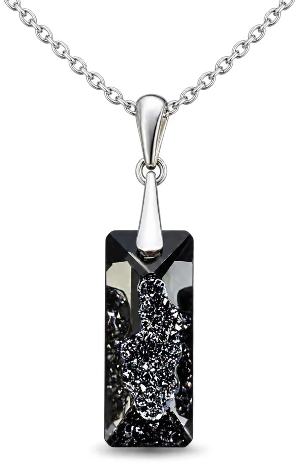 Diamond Sky Jewelry Sidabrinis papuošalų rinkinys moterims DiamondSky „Growing Crystal II (Sidabrinis Night)“ su Swarovski kristalais