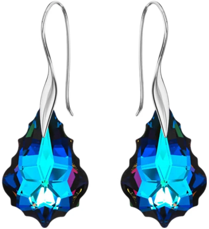 Diamond Sky Jewelry Sidabrinis papuošalų rinkinys moterims „Baroque IV (Meridian Mėlyna)“ su Swarovski® kristalais