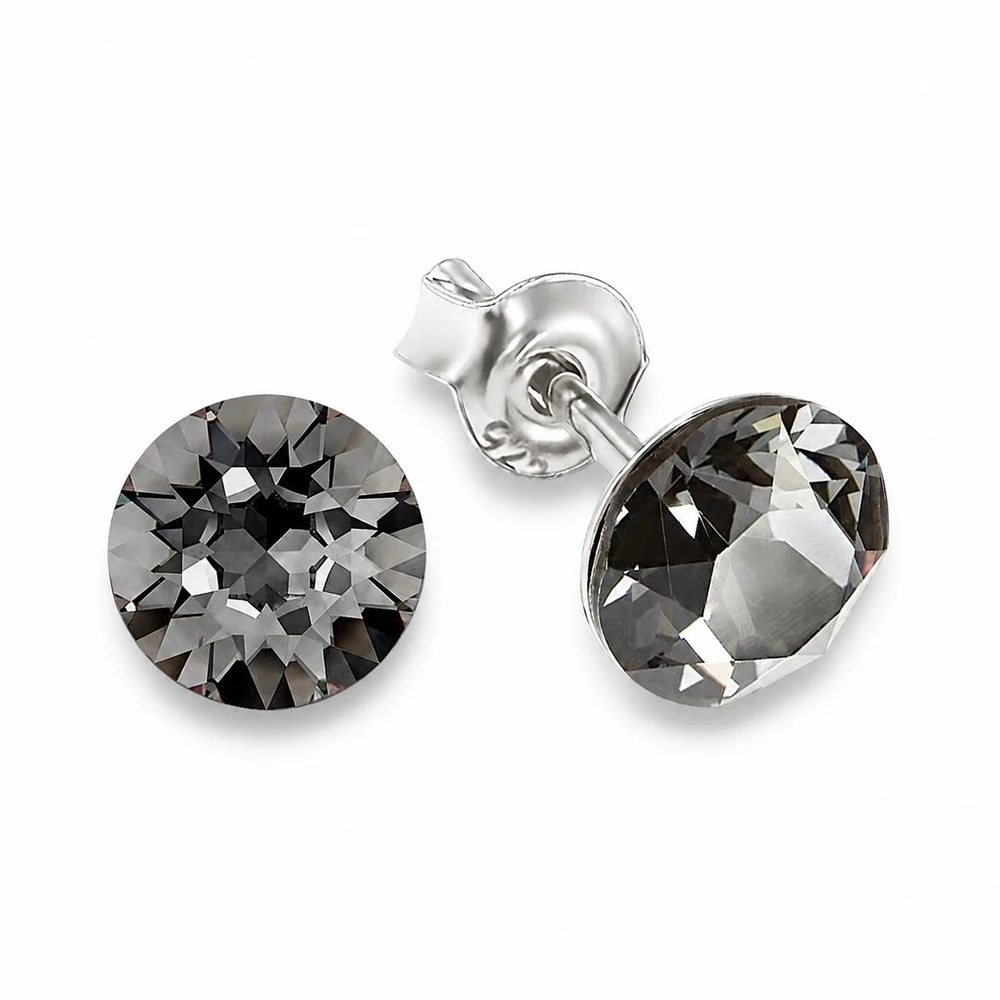 Diamond Sky Jewelry Sidabrinis papuošalų rinkinys moterims „Classic (Sidabrinis Night)“ su Swarovski® kristalais