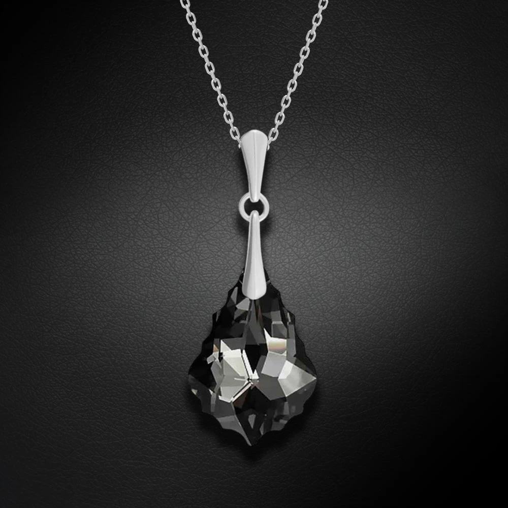 Diamond Sky Jewelry Sidabrinis papuošalų rinkinys moterims „Baroque IV (Sidabrinis Night)“ su Swarovski® kristalais