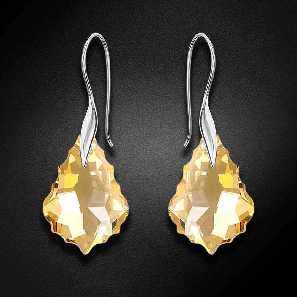Diamond Sky Jewelry Sidabrinis papuošalų rinkinys moterims „Baroque IV (Golden Shadow)“ su Swarovski® kristalais