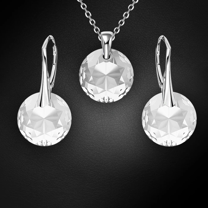 Diamond Sky Jewelry Sidabrinis papuošalų rinkinys moterims „Marianne“ su Swarovski® kristalais