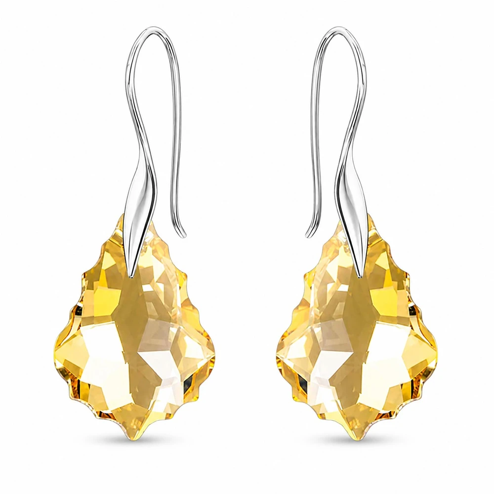 Diamond Sky Jewelry Sidabrinis papuošalų rinkinys moterims „Baroque IV (Golden Shadow)“ su Swarovski® kristalais