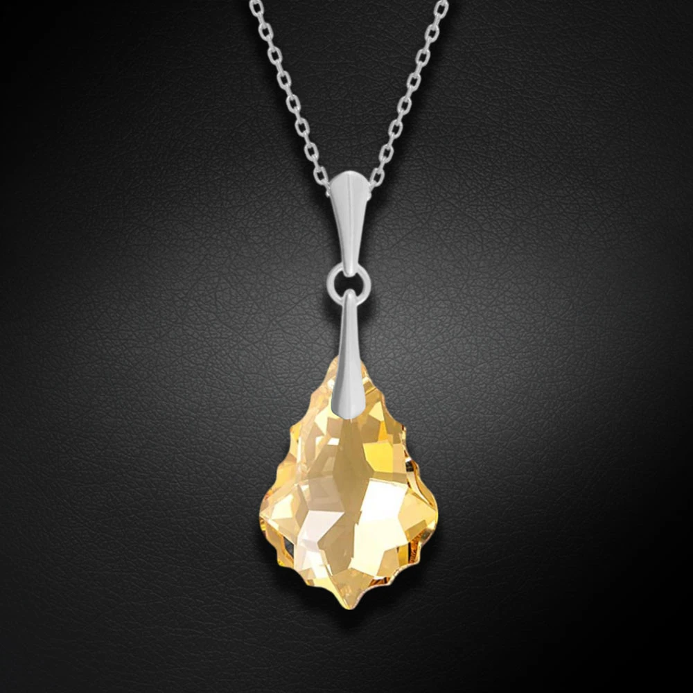 Diamond Sky Jewelry Sidabrinis papuošalų rinkinys moterims „Baroque IV (Golden Shadow)“ su Swarovski® kristalais