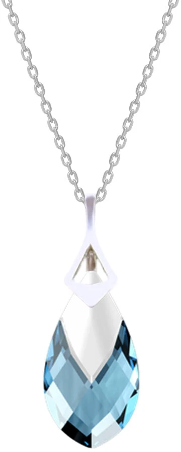 Diamond Sky Jewelry Sidabrinis papuošalų rinkinys moterims „Baroque II (Aquamarine Light Chrome)“ su Swarovski® kristalais