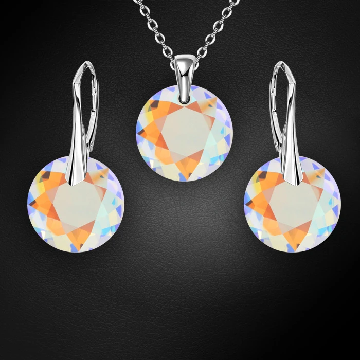 Diamond Sky Jewelry Sidabrinis papuošalų rinkinys moterims „Marianne (Shimmer)“ su Swarovski® kristalais