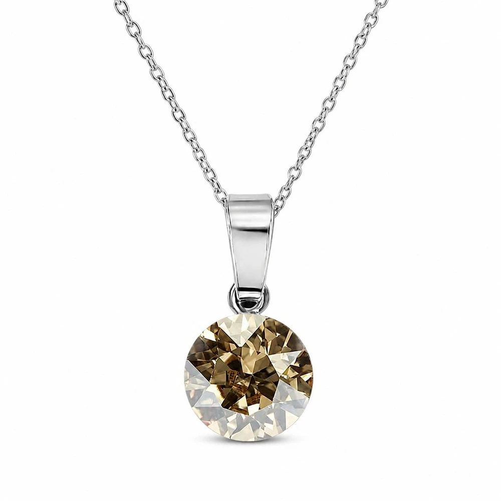 Diamond Sky Jewelry Sidabrinis papuošalų rinkinys moterims DiamondSky „Classic (Golden Shadow)“ su Swarovski kristalais