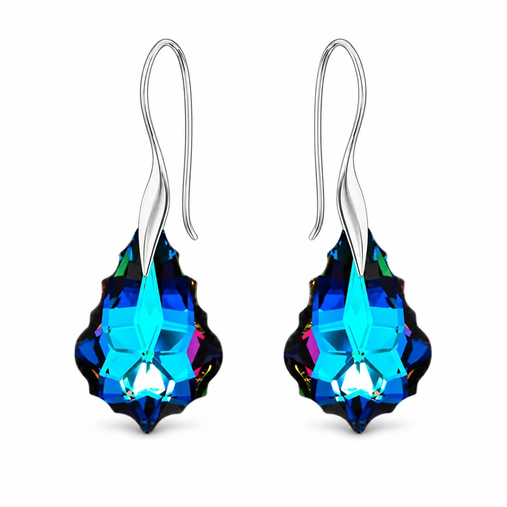 Diamond Sky Jewelry Sidabrinis papuošalų rinkinys moterims „Baroque IV (Meridian Mėlyna)“ su Swarovski® kristalais