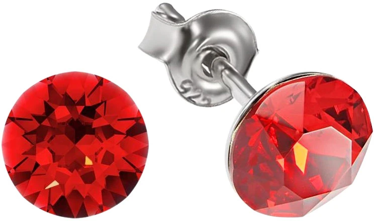 Diamond Sky Jewelry Sidabrinis papuošalų rinkinys moterims „Classic (Light Siam)“ su Swarovski® kristalais