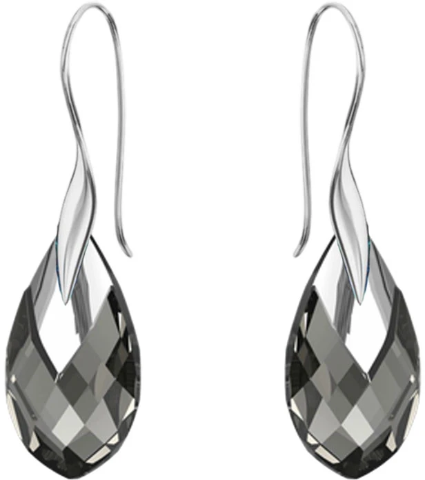 Diamond Sky Jewelry Sidabrinis papuošalų rinkinys moterims „Baroque II (Juodas Diamond Light Chrome)“ su Swarovski® kristalais