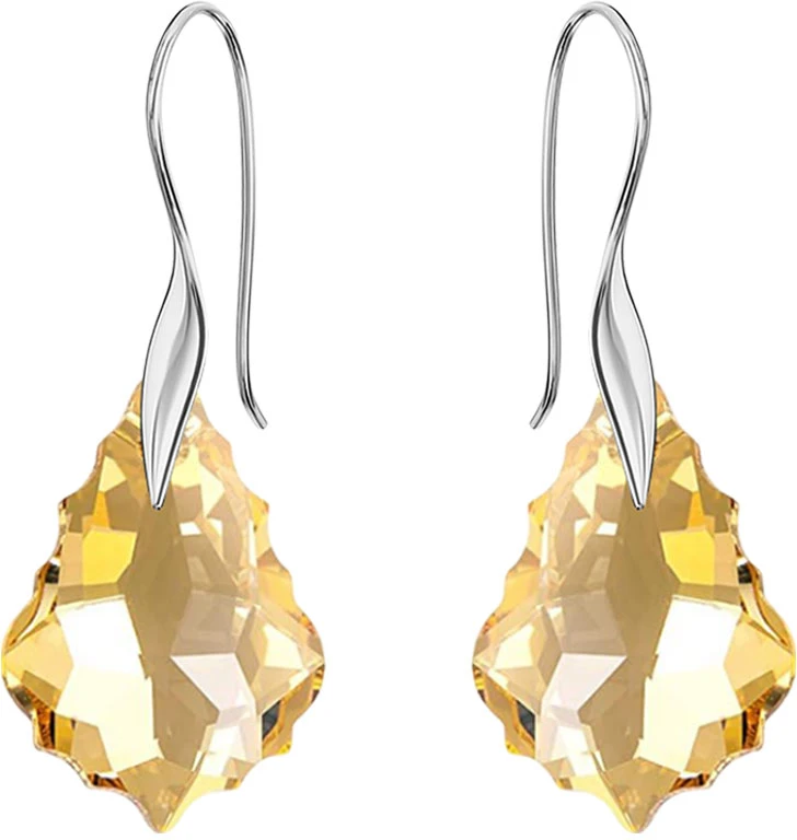 Diamond Sky Jewelry Sidabrinis papuošalų rinkinys moterims „Baroque IV (Golden Shadow)“ su Swarovski® kristalais