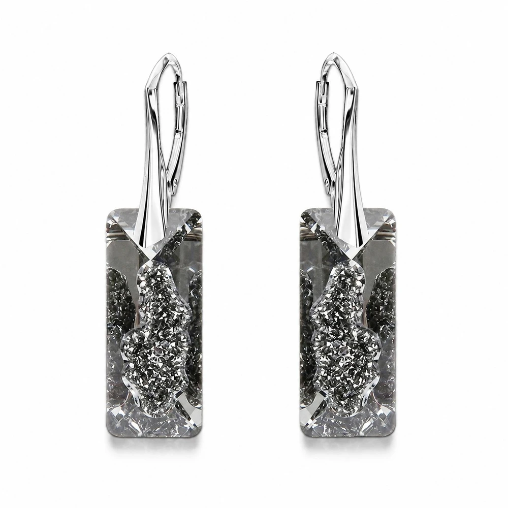 Diamond Sky Jewelry Sidabrinis papuošalų rinkinys moterims DiamondSky „Growing Crystal II (Sidabrinis Night)“ su Swarovski kristalais