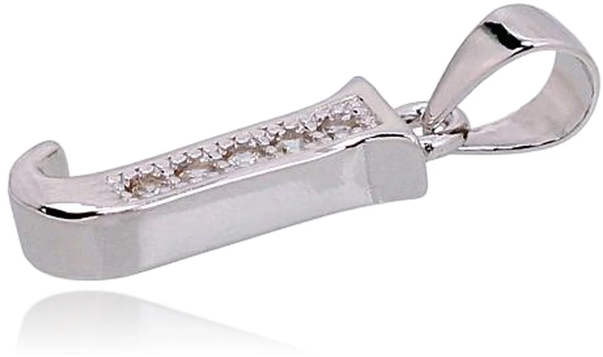 Diamond Sky Jewelry Sidabrinis raidės pakabukas su cirkoniais „J“