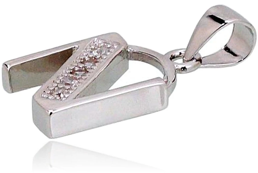 Diamond Sky Jewelry Sidabrinis raidės pakabukas su cirkoniais „N“