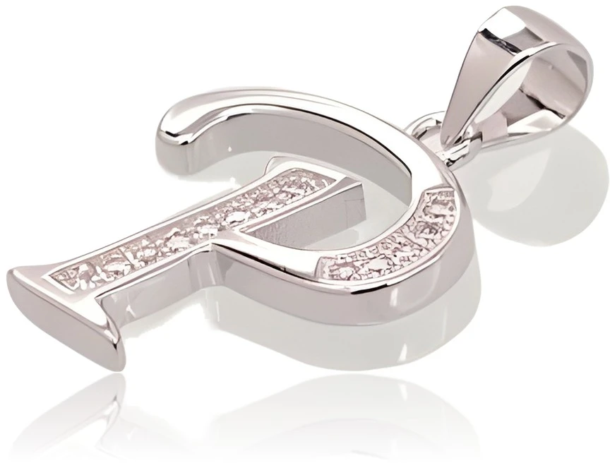 Diamond Sky Jewelry Sidabrinis raidės pakabukas su cirkoniais „P II“