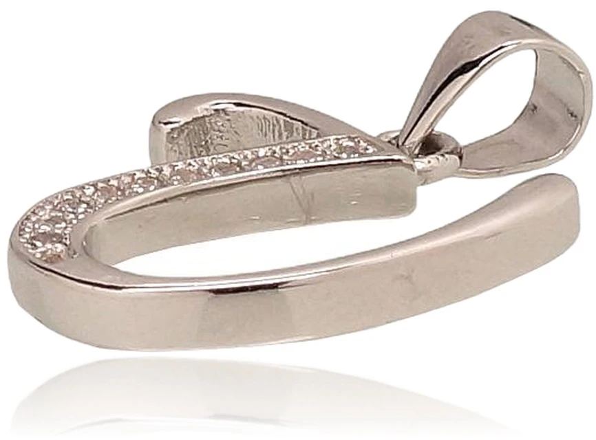 Diamond Sky Jewelry Sidabrinis raidės pakabukas su cirkoniais „U II“