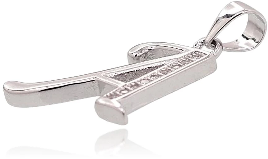 Diamond Sky Jewelry Sidabrinis raidės pakabukas su cirkoniais „A II“