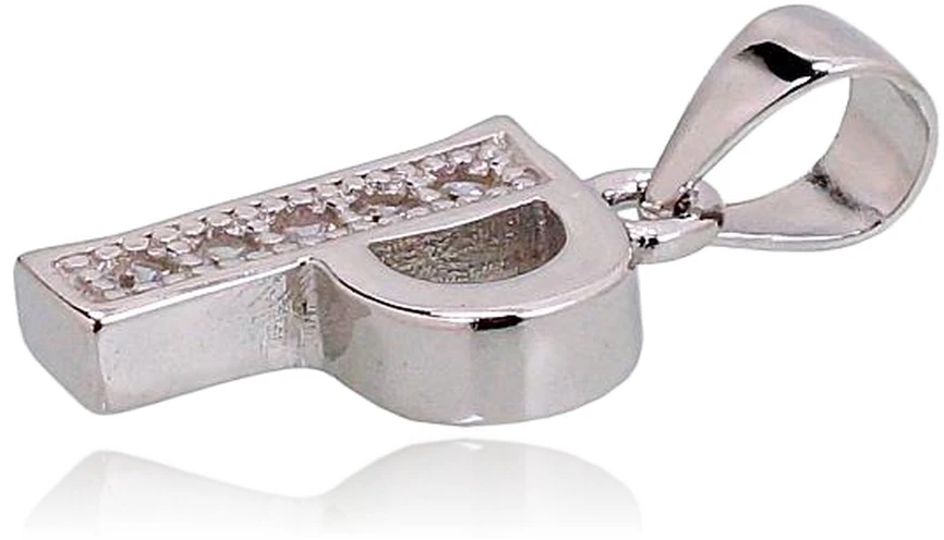 Diamond Sky Jewelry Sidabrinis raidės pakabukas su cirkoniais „P“