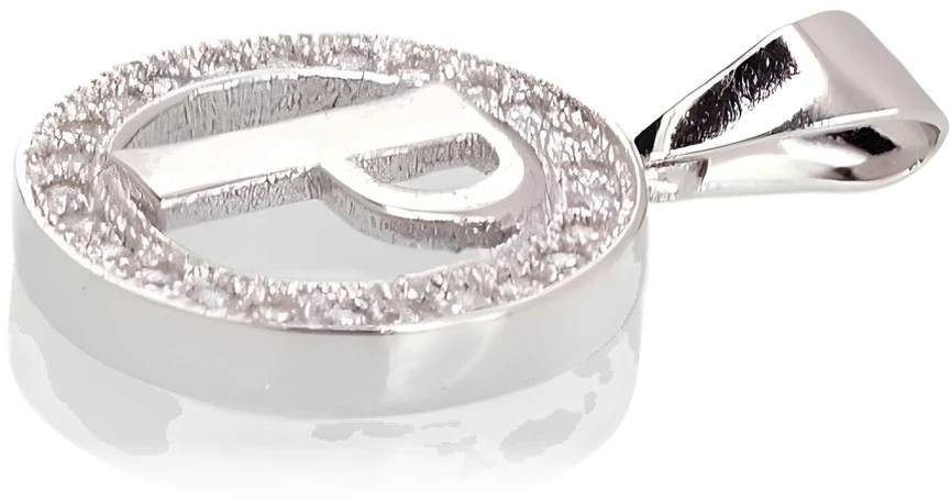 Diamond Sky Jewelry Sidabrinis raidės pakabukas su cirkoniais „P III“