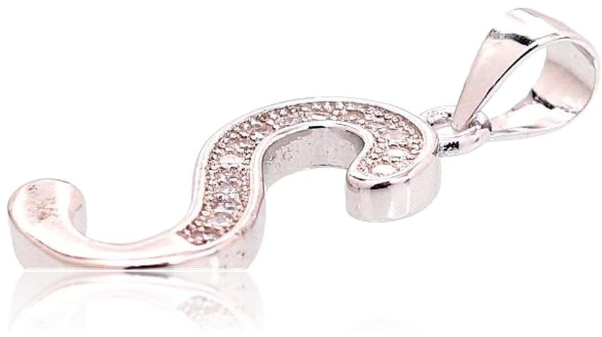 Diamond Sky Jewelry Sidabrinis raidės pakabukas su cirkoniais „S II“