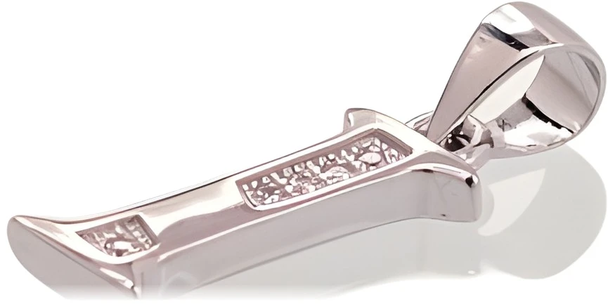 Diamond Sky Jewelry Sidabrinis raidės pakabukas su cirkoniais „I II“