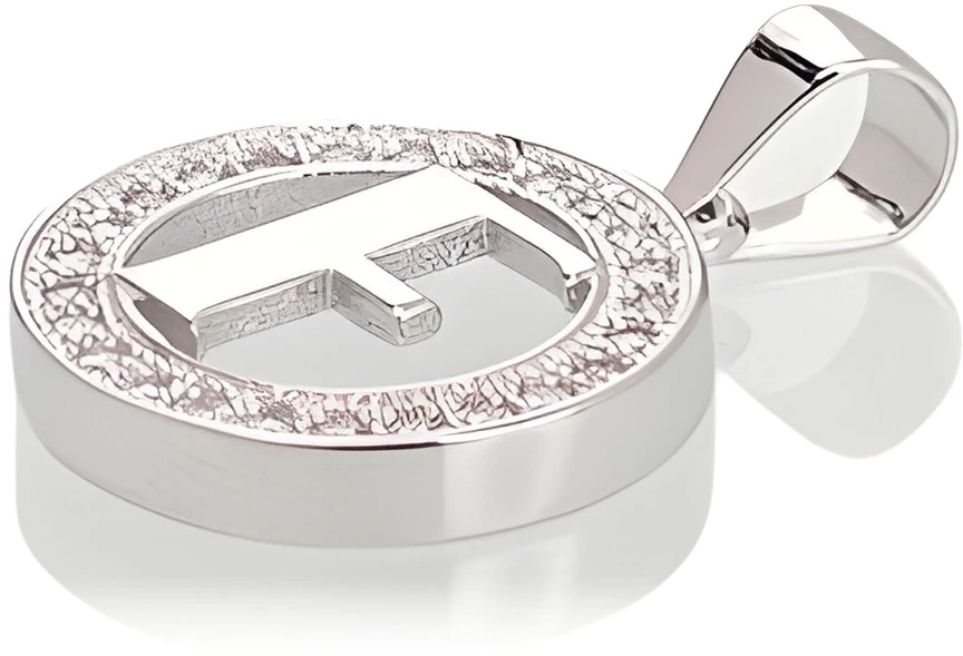 Diamond Sky Jewelry Sidabrinis raidės pakabukas su cirkoniais „F IV“