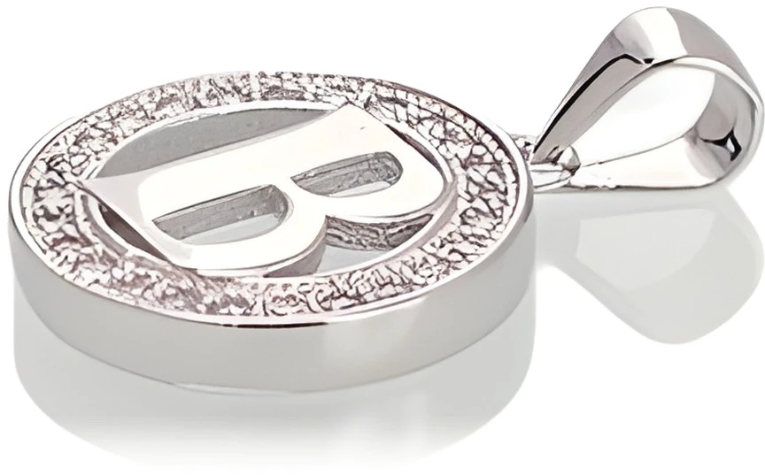 Diamond Sky Jewelry Sidabrinis raidės pakabukas su cirkoniais „B III“