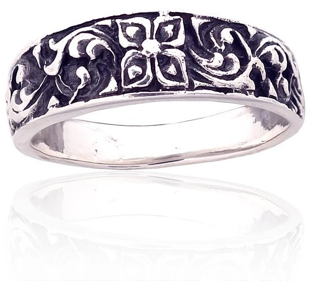 Diamond Sky Jewelry Sidabrinis žiedas „Damask Bloom“