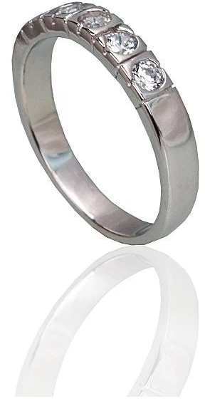 Diamond Sky Jewelry Sidabrinis žiedas su cirkoniais „Domino II“