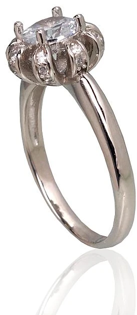 Diamond Sky Jewelry Sidabrinis žiedas su cirkoniais „Širdys ir Strėlės V“