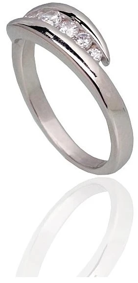Diamond Sky Jewelry Sidabrinis žiedas su cirkoniais „Kamelija II“