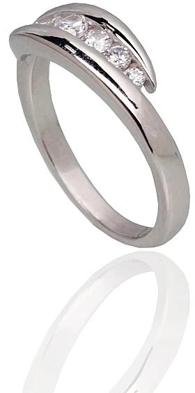 Diamond Sky Jewelry Sidabrinis žiedas su cirkoniais „Kamelija II“