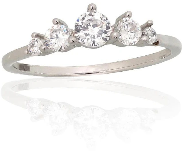 Diamond Sky Jewelry Sidabrinis žiedas su cirkoniais „Star Parade“