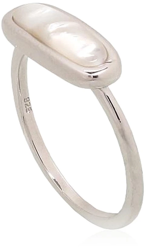 Diamond Sky Jewelry Sidabrinis žiedas su perlamutru „Opaline Dawn“