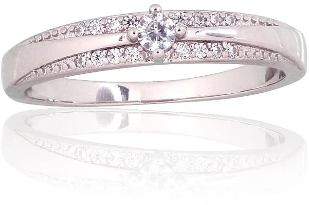 Diamond Sky Jewelry Sidabrinis žiedas su cirkoniais „Crystal Whisper“