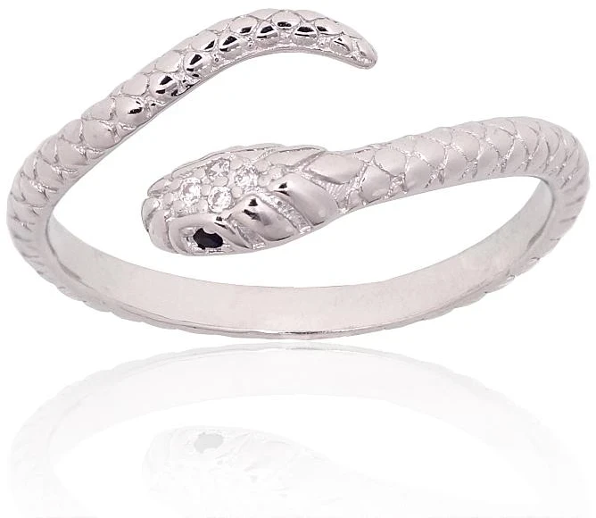 Diamond Sky Jewelry Sidabrinis žiedas su cirkoniais „Gundytoja Gyvatė“