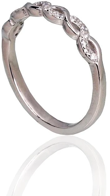 Diamond Sky Jewelry Sidabrinis žiedas su cirkoniais „Namejs IV“