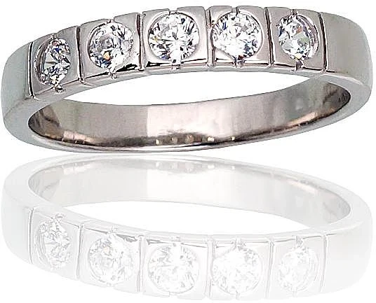 Diamond Sky Jewelry Sidabrinis žiedas su cirkoniais „Domino II“