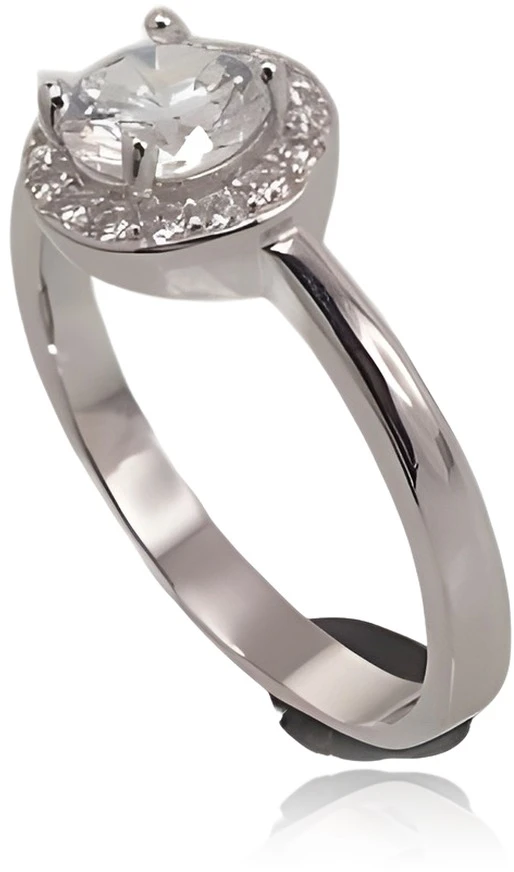 Diamond Sky Jewelry Sidabrinis žiedas su cirkoniais „Akmeninė Gėlė IX“