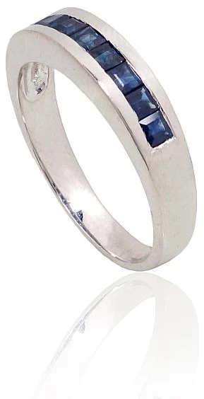 Diamond Sky Jewelry Sidabrinis žiedas su safyrais „Mono“