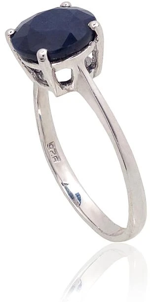 Diamond Sky Jewelry Sidabrinis žiedas su safyrais „Naujoji Klasika II“