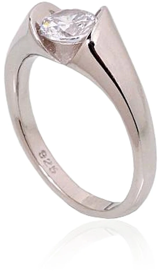 Diamond Sky Jewelry Sidabrinis žiedas su cirkoniais „Rotunda“