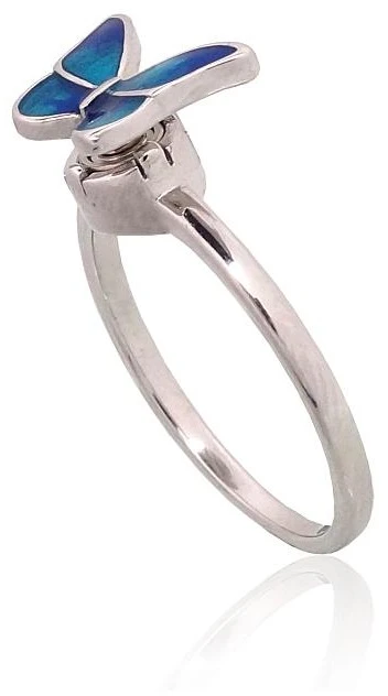 Diamond Sky Jewelry Sidabrinis žiedas su emaliu „Butterfly Waltz“