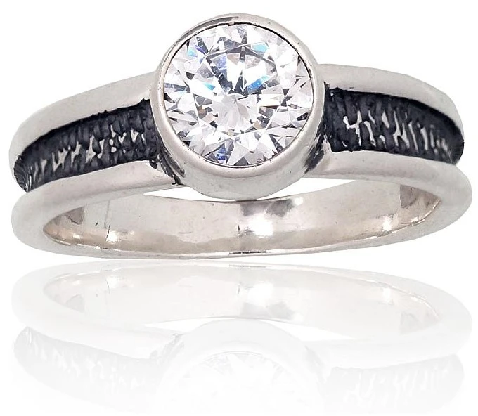 Diamond Sky Jewelry Sidabrinis žiedas su cirkoniais „Gothic“